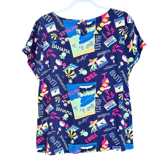 ModCloth Delightful Demeanor Travel Print Shirt Size XL - Picture 4 of 4